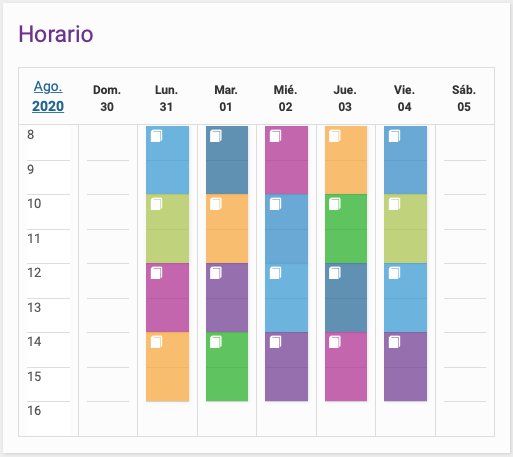 horario