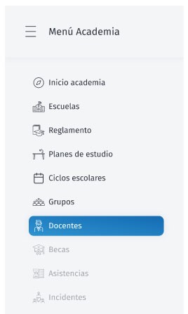 menu docentes